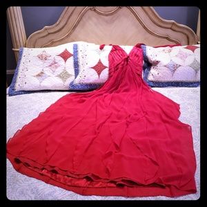 Gorgeous scarlet halter dress